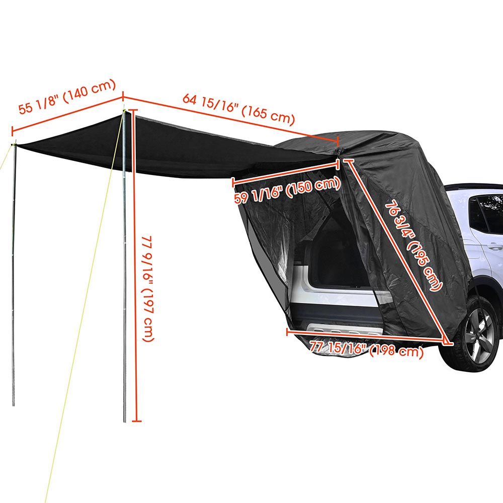 hatchback tent DIY Tailgate Tent SUV Van Awning with Screen Net