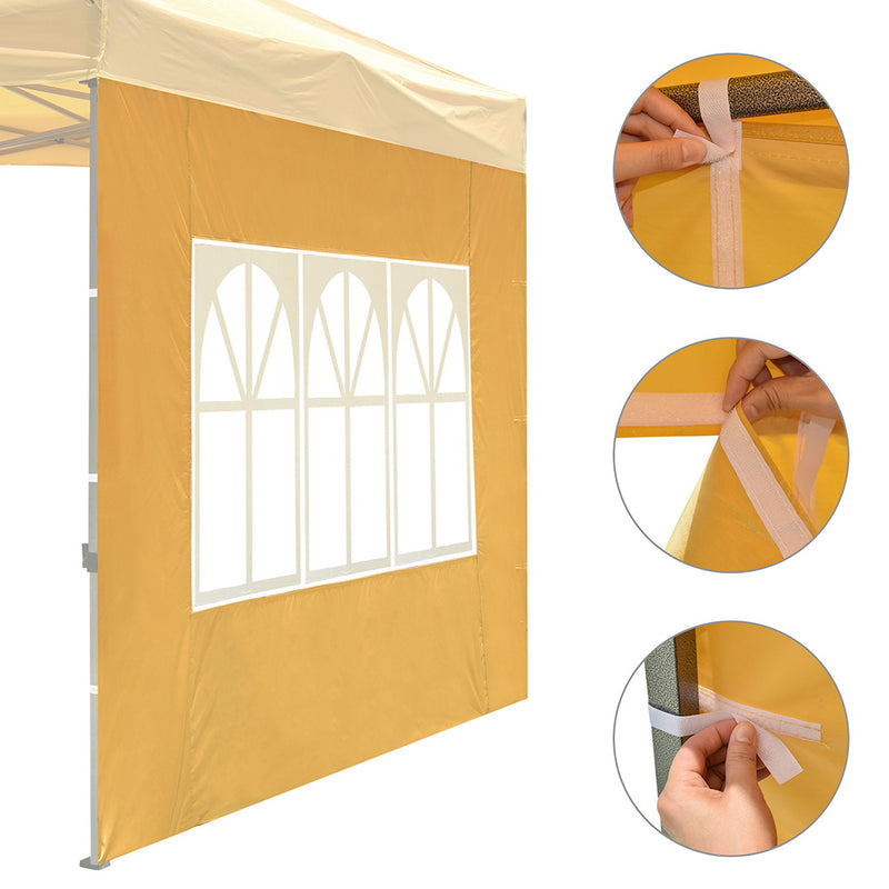 10x10 Canopy Sidewall with Window 1-pack(9.6x6.7ft)