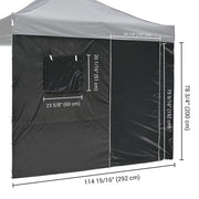 DIY 1pc Sidewall with Door Window for 10x10 Canopy