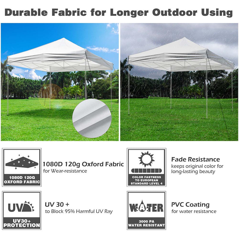 9.6x9.6ft Easy Pop Up Canopy Tent Top Replacement