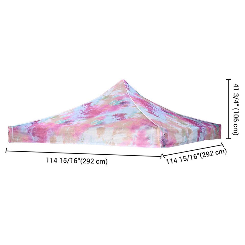 10x10 Canopy Replacement Cover Tie-dyed Pink (9'7"x9'7")