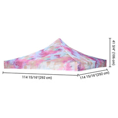 10x10 Canopy Replacement Cover Tie-dyed Pink (9'7