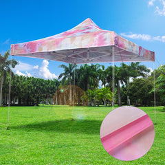 10x10 Canopy Replacement Cover Tie-dyed Pink