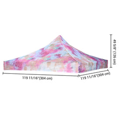 10x10 Canopy Replacement Cover Tie-dyed Pink