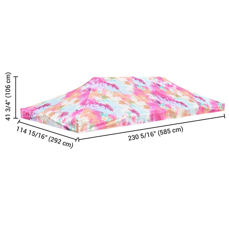 10x20 Canopy Replacement Cover Tie-dyed Pink