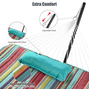 DIY Quited Hammock with Stand Net for 2-Person Backyard Indoor