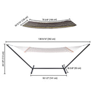 DIY Quited Hammock with Stand Net for 2-Person Backyard Indoor