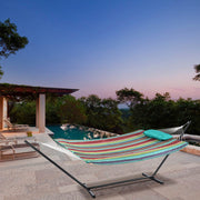 DIY Quited Hammock with Stand Net for 2-Person Backyard Indoor
