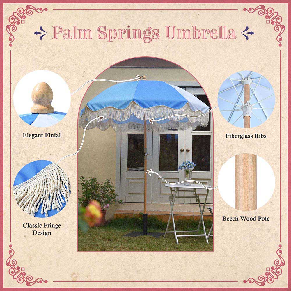 6 foot wood patio umbrella DIY 6 Foot Palm Springs Wooden Patio Umbrella Tilt