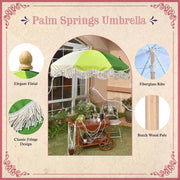 6 Foot Palm Springs Wooden Patio Umbrella Tilt Mojito