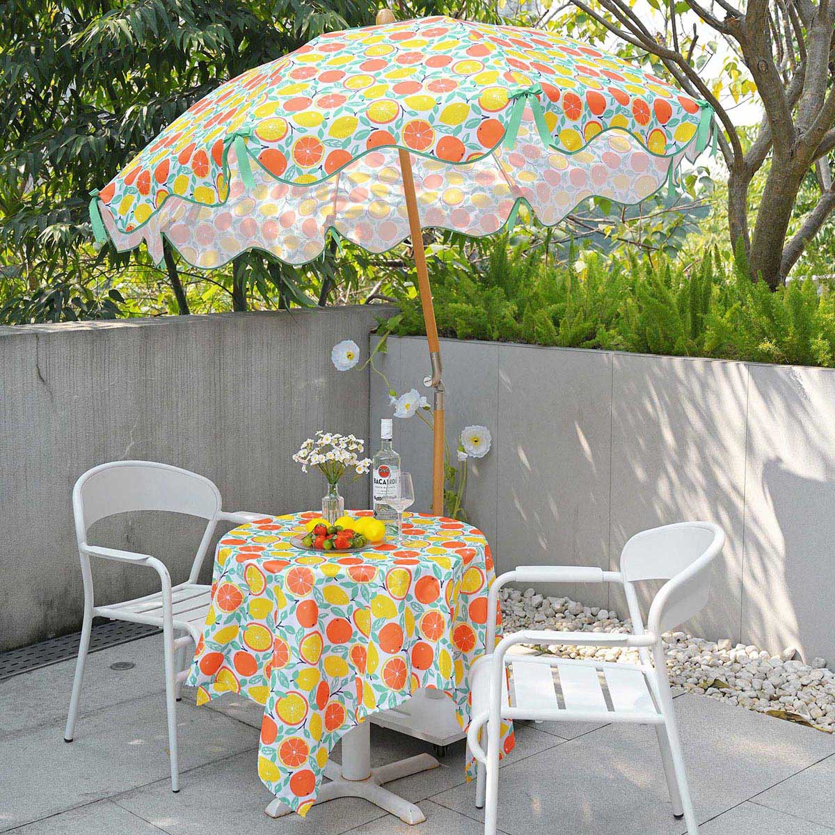 6 ft patio table umbrella DIY 6ft Wooden Patio Umbrella Tilt Beach Summer Parasol