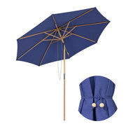 DIY 9ft Wooden Patio Umbrella Acrylic Fabric Market Umbrella (Preorder)