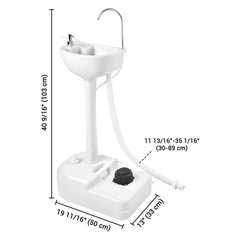 Portable Sink Hand Wash Station with Water Tank Foot Pump