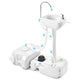 DIY Portable Sink Hand Wash Station with Water Tank Foot Pump