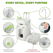 DIY Rolling Portable Sink Hand Wash Station Foot Pump 12Gal