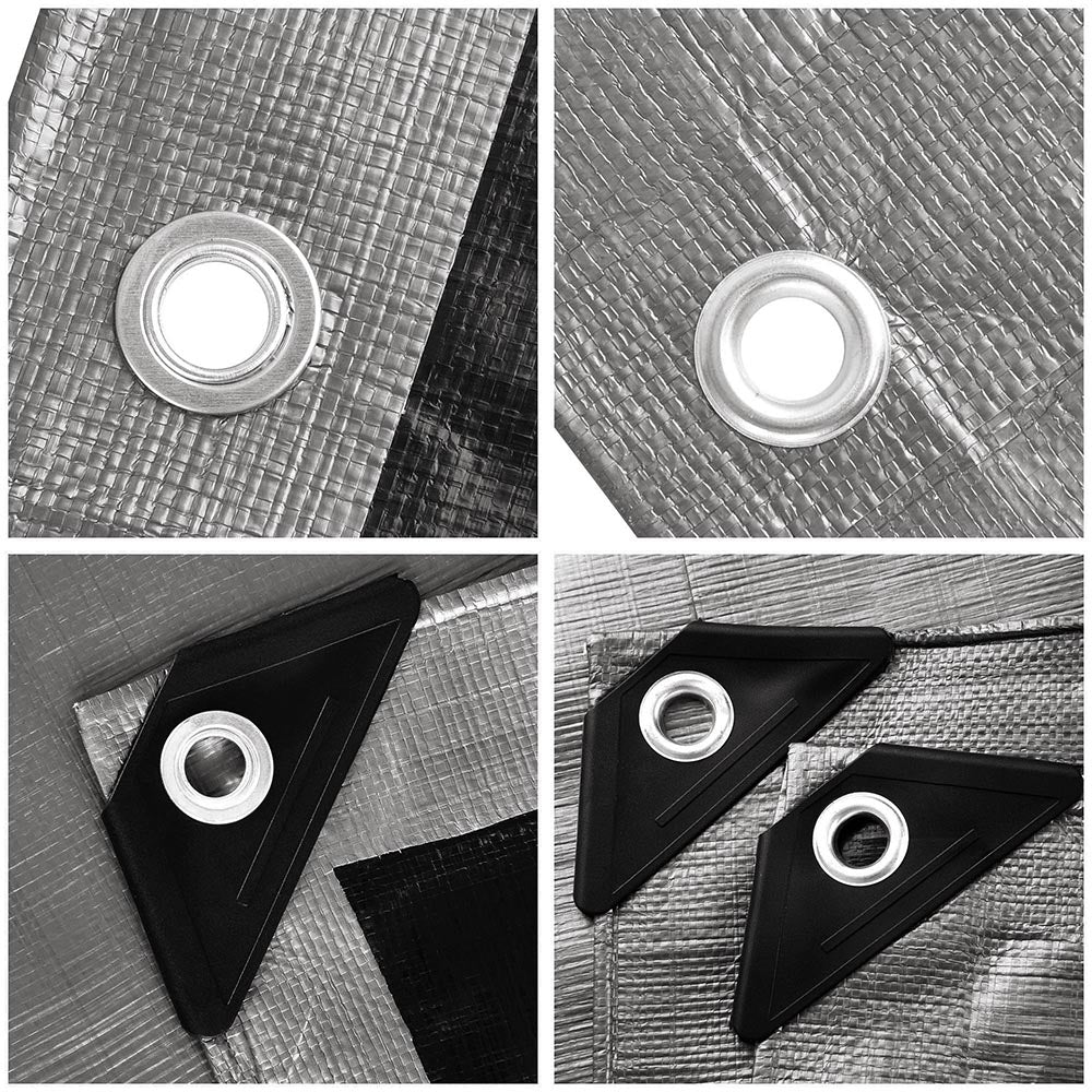 tarp 10x15 10' X 15' Heavy Duty Premium Silver Poly Tarp (9'6" X 14'6")