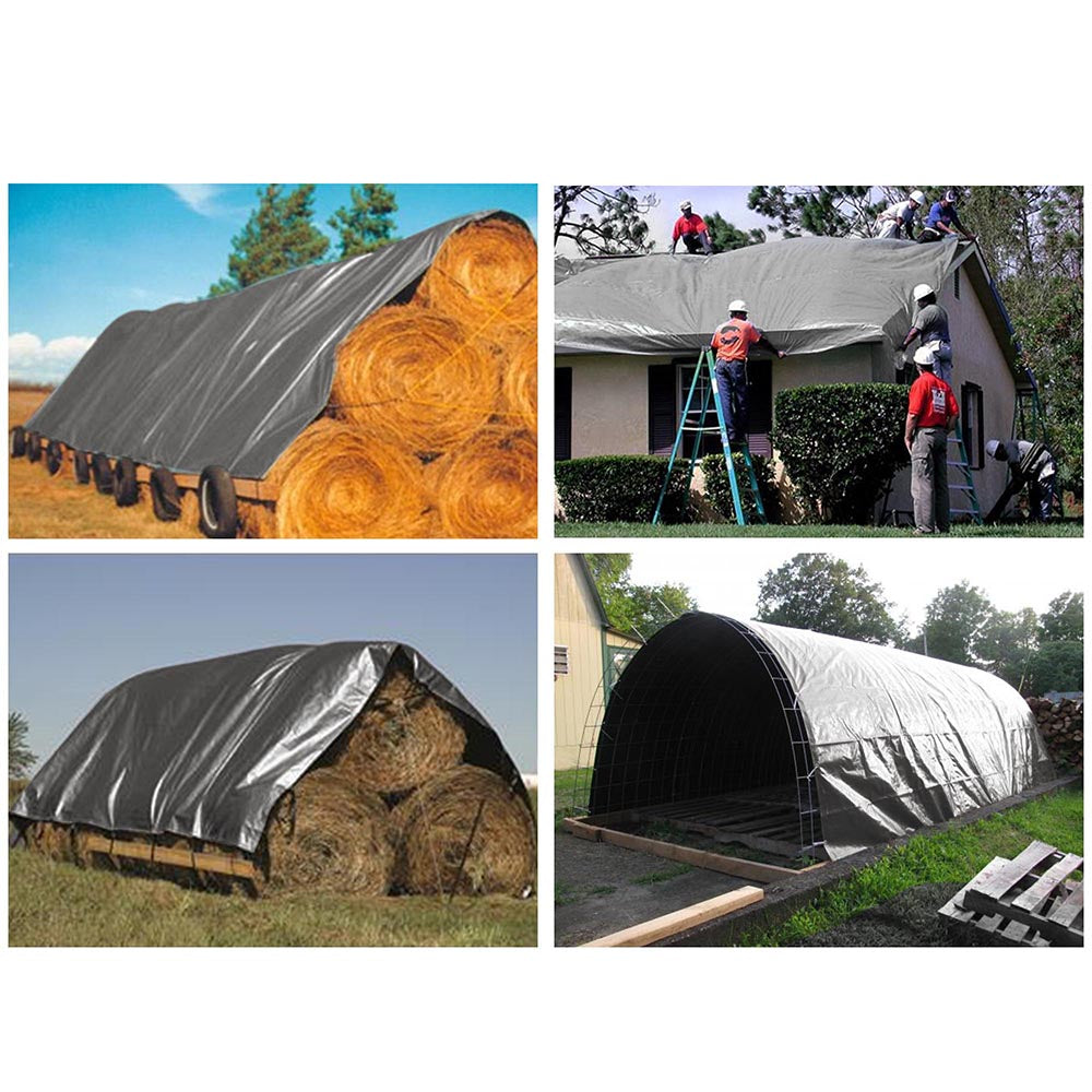 tarpaulin tent DIY 12x16 ft Heavy-Duty Tarp Shelter Cover Tarpaulin, Silver