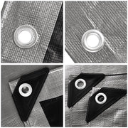 DIY 30x40 ft Heavy-Duty Tarp Shelter Cover Tarpaulin, Silver