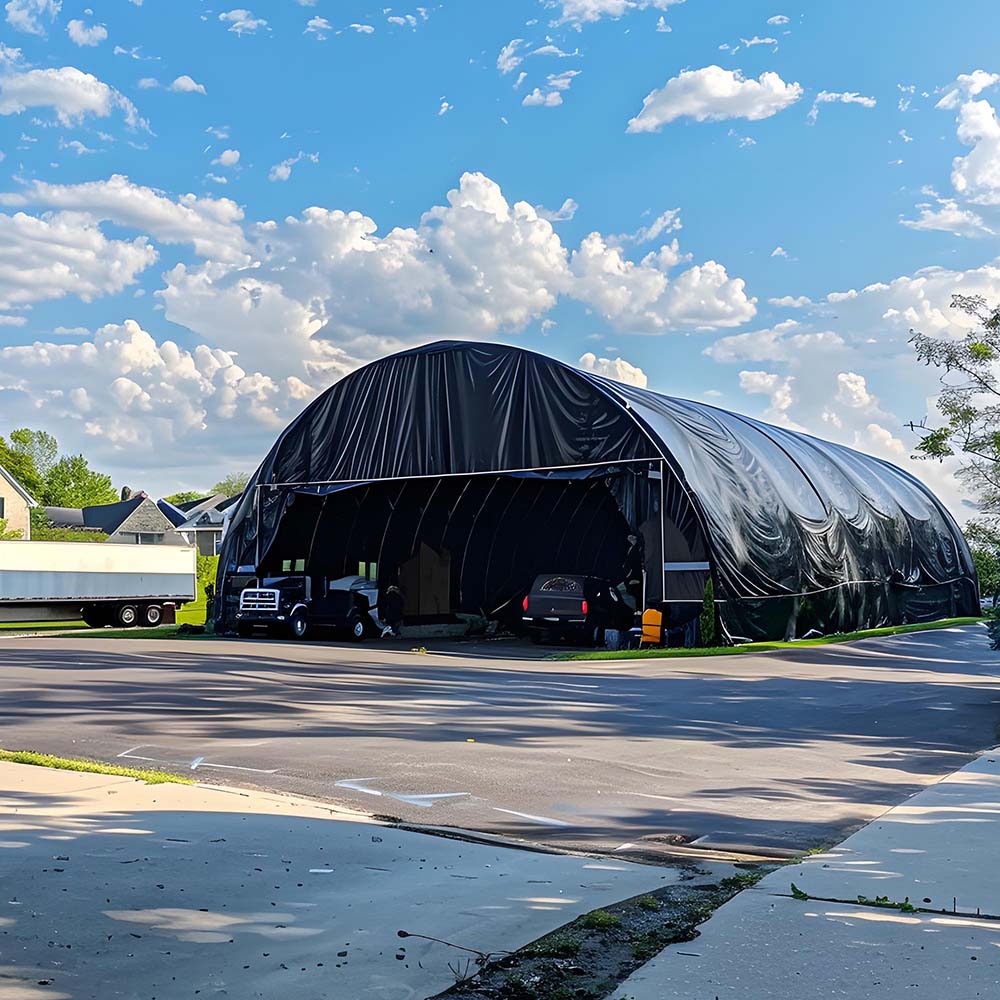 minijob tarp DIY 40x50 ft Heavy-Duty Tarp Shelter Cover Tarpaulin Black/Silver