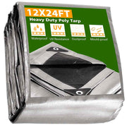 DIY 14mil Thicken Reinforced Heavy-Duty Tarp Shelter Cover Tarpaulin Opt
