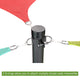 DIY Sun Sail Posts Pole Kit with Base & D-Ring Clamp