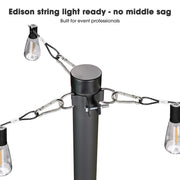 DIY Sun Sail Posts Pole Kit with Base & D-Ring Clamp