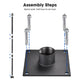 DIY Sun Sail Posts Pole Kit with Base & D-Ring Clamp