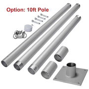 DIY Sun Sail Posts Pole Kit with Base & D-Ring Clamp