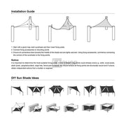 DIY 16' x 20' Rectangle Outdoor And Patio Shade