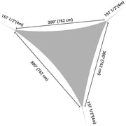DIY 25' Triangle Shade Wind Sail Shade Canopy