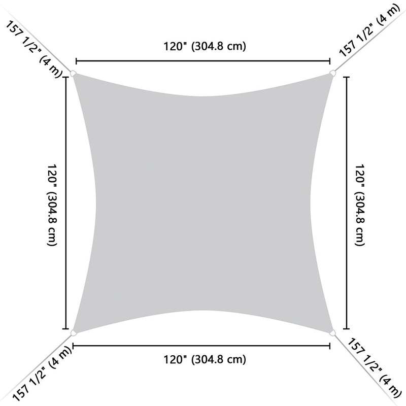 10' Square Outdoor And Patio Shade Color Options