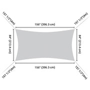 DIY 7' x 13' Rectangle Shade Sail for Patios Pool Cherry Tomato