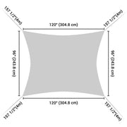 DIY 8' x 10' Rectangle Shade Sail for Patios Pool
