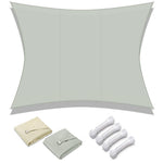 DIY 10x13 Ft Rectangular Sun Shade Canopy For Patio Garden
