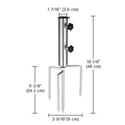 DIY Metal In-ground Sand Anchor for Poles (D 1 7/16")