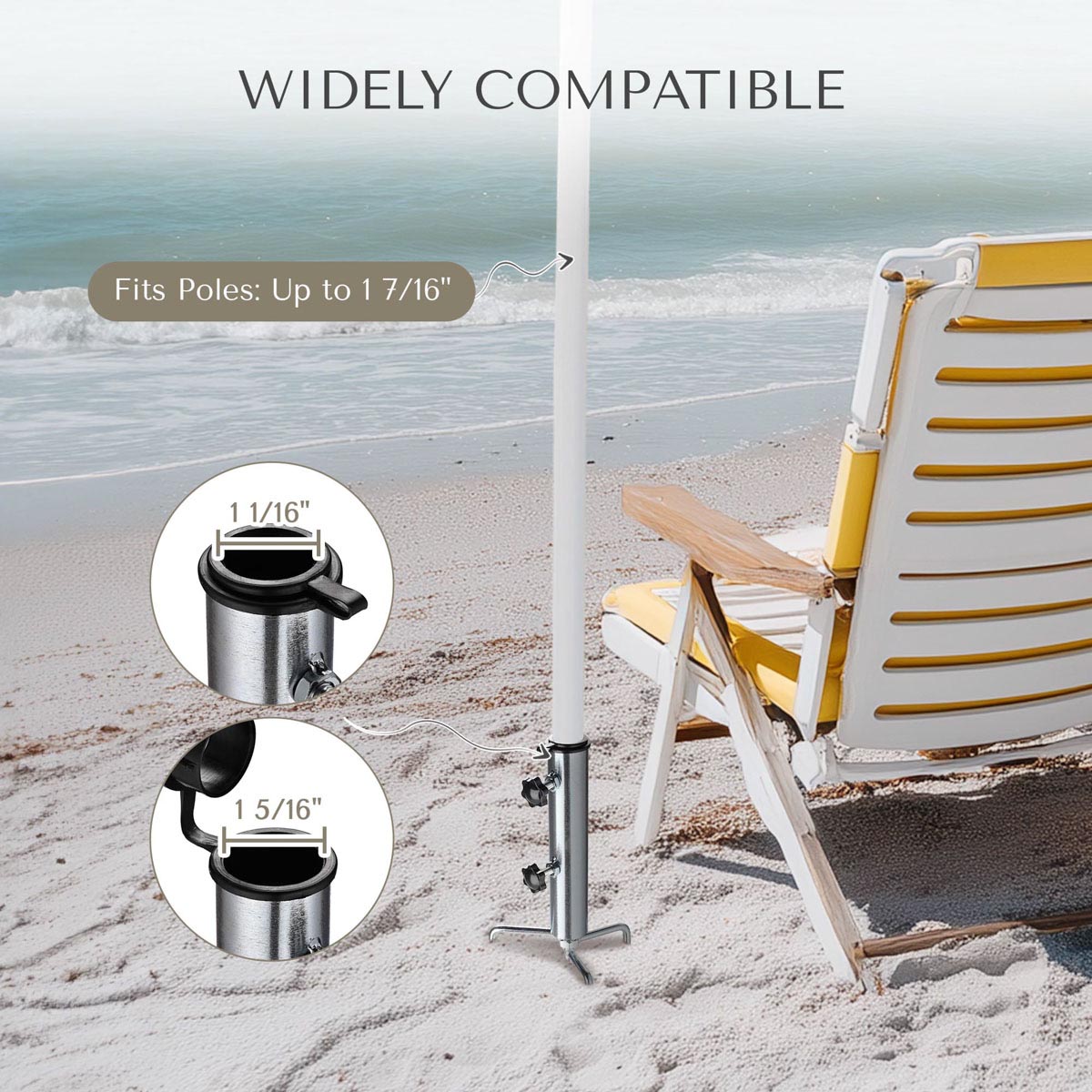 diy patio umbrella stand using sand DIY Metal In-ground Sand Anchor for Poles (D 1 7/16")