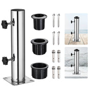 DIY Stainless Steel Umbrella Base Deck/Concrete Mount D 2 1/8"