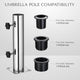 DIY Stainless Steel Umbrella Base Deck/Concrete Mount D 2 1/8"