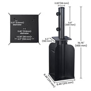 DIY In-Ground Flush Mount Umbrella Base Plate for 2" Posts