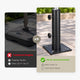 DIY In-Ground Flush Mount Umbrella Base Plate for 2" Posts