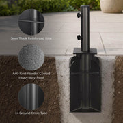 DIY In-Ground Flush Mount Umbrella Base Plate for 2" Posts