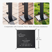 DIY In-Ground Flush Mount Umbrella Base Plate for 2" Posts