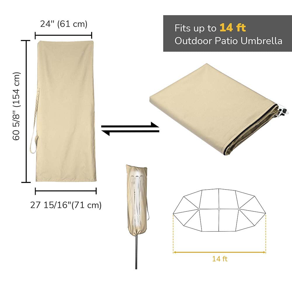 14 foot patio umbrella covers DIY Outdoor Patio Umbrella Cover for 15ft Umbrellas