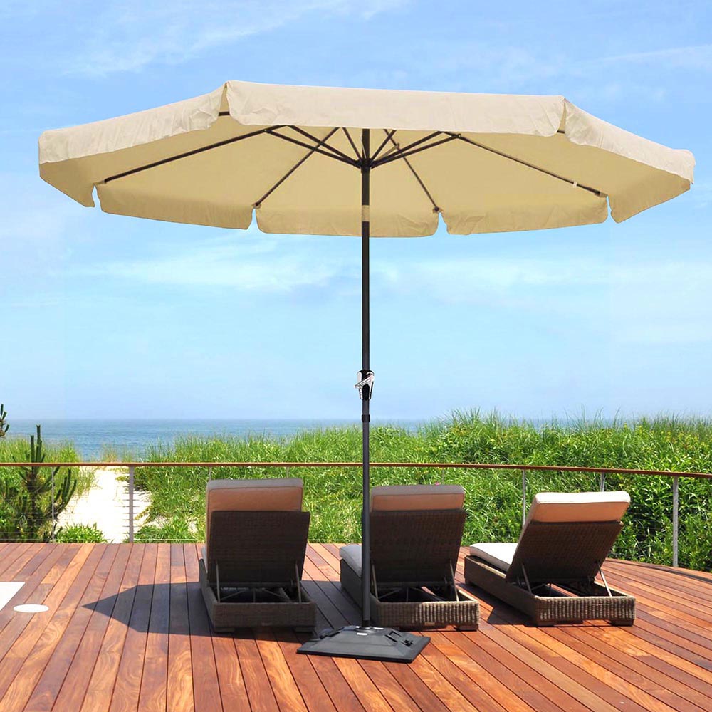 10 ft wooden patio umbrella DIY 10 Foot Patio Outdoor Umbrella Tilt Color Options
