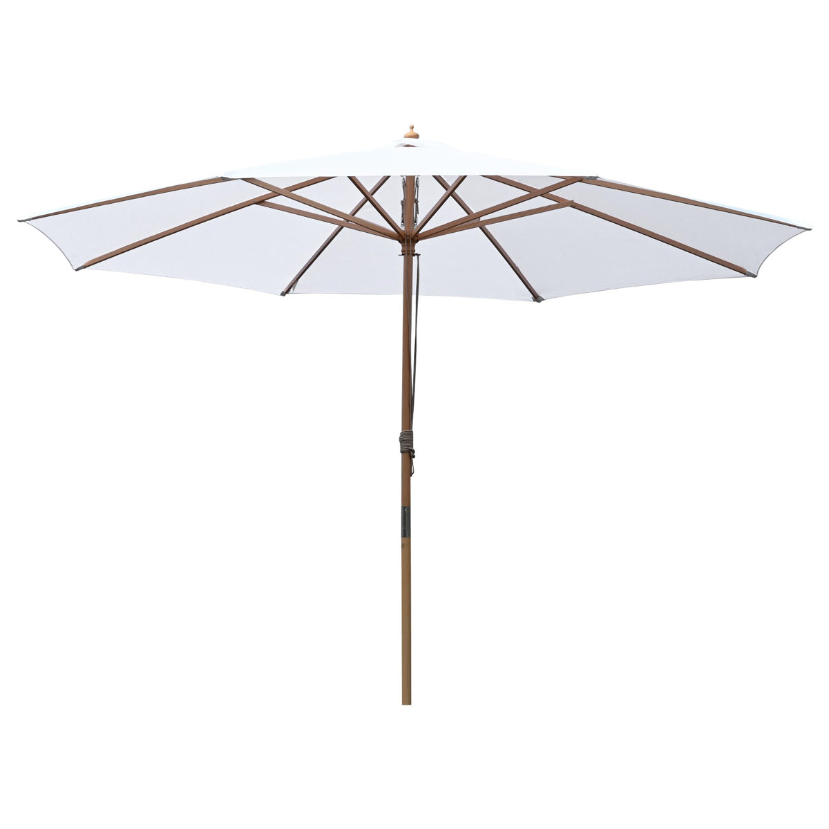 industrial patio umbrellas for wood tables DIY 13 Foot Wooden Patio Umbrella Color Options