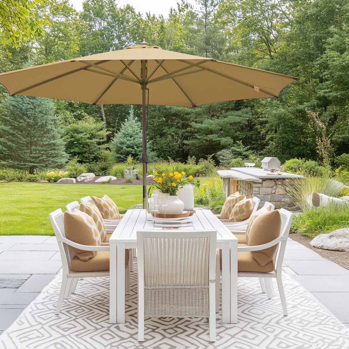 DIY 13 Foot Wooden Patio Umbrella Color Options DIY 13 Foot Wooden Patio Umbrella Color Options