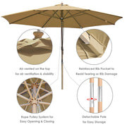 DIY 13 Foot Wooden Patio Umbrella Color Options