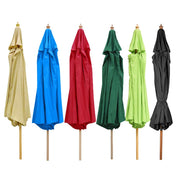 13 Foot Wooden Patio Umbrella Color Options
