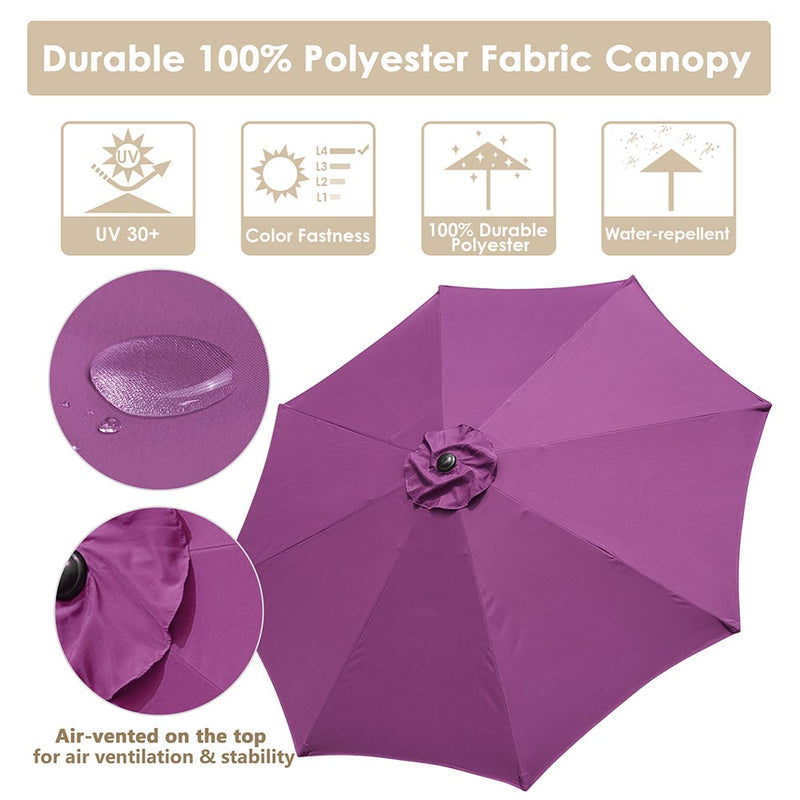 9 Foot Tilting Outdoor Patio Umbrella Color Options
