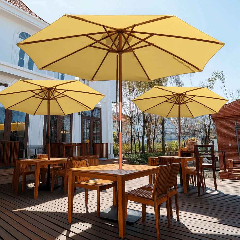 diy half patio umbrella DIY 9 Foot Wooden Patio Umbrella Color Options